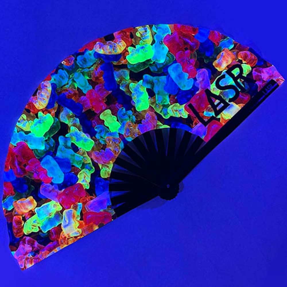 Sugar High Gummy Bear UV Reactive Fan